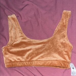 Ardene Velvet Tank Top in Tan